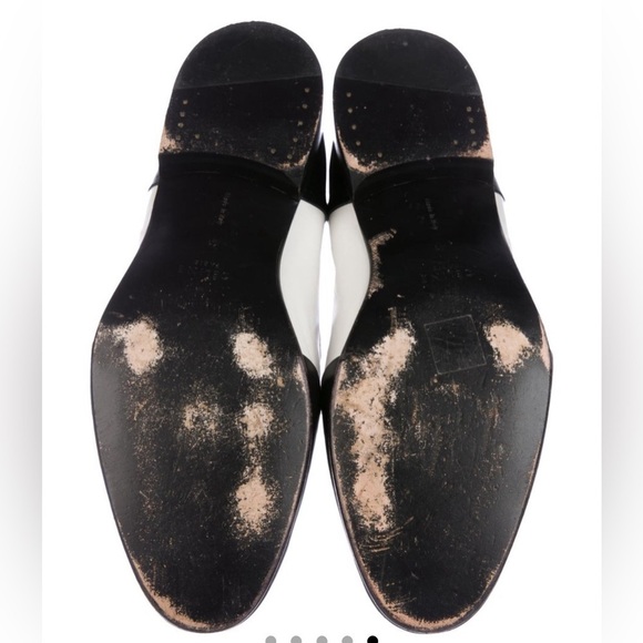 CELINE Vintage Phoebe Philo Era Black and White Loafers Size 10 - Picture 5 of 5